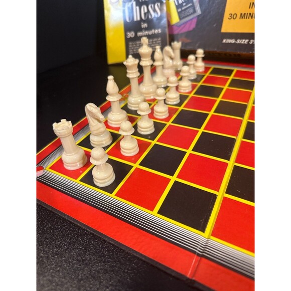 Vintage E.S. Lowe Chess Tutor Set w/ Board & Book – 1 Piece Missing - Picture 4 of 9